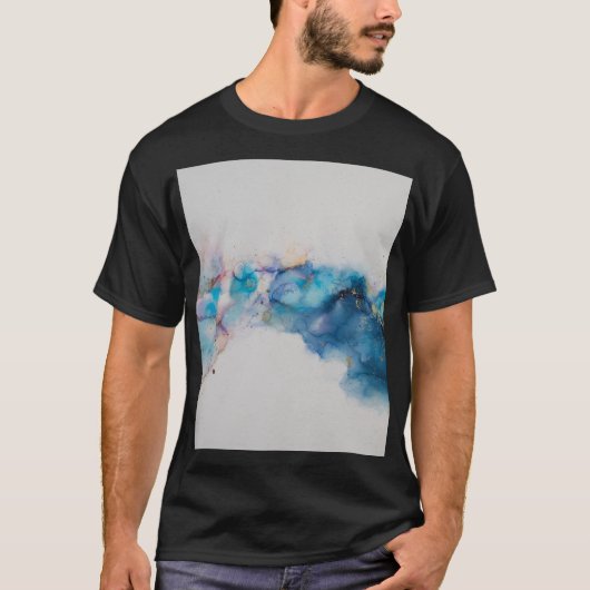 T-shirt Arrière - plan Abstrait de l'encre d'alcool (Devant)