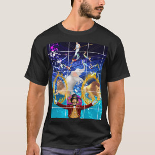 T-shirt Arrière - plan bleu cirque
