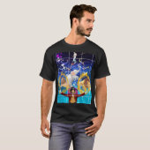 T-shirt Arrière - plan bleu cirque (Devant entier)
