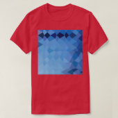T-shirt Arrière - plan Blizzard Bleu Abstrait Basse Polygo (Design devant)