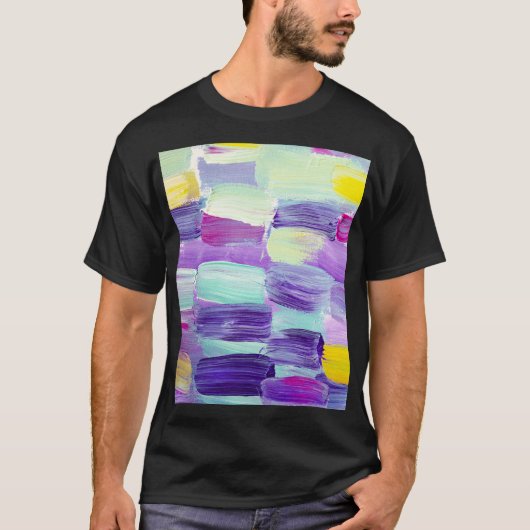 T-shirt Arrière - plan d'art Abstrait peint à la main (Devant)