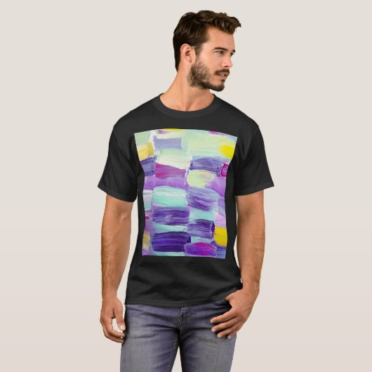 T-shirt Arrière - plan d'art Abstrait peint à la main (Devant entier)