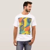 T-shirt Arrière - plan d'art pop, texture géométrique abst (Devant entier)