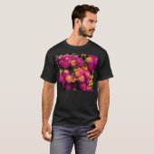 T-shirt Arrière - plan de fleurs de lantana (Devant entier)