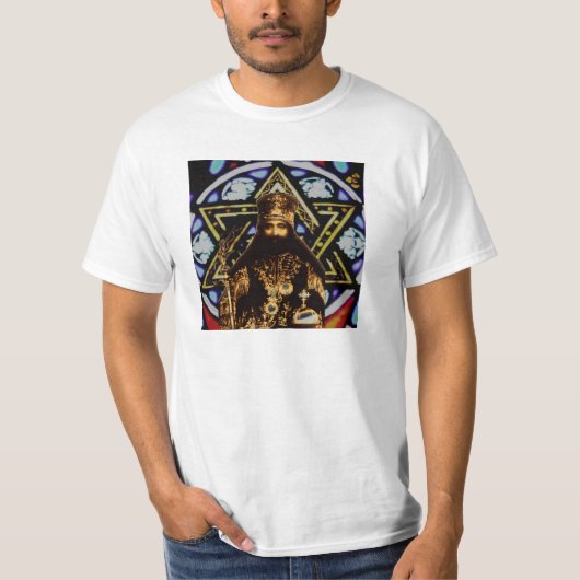 T-shirt Arrière - plan d'étoile de David de Selassie (Devant)