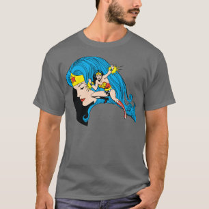 T-shirt Arrière - plan du profil de la femme de Wonder