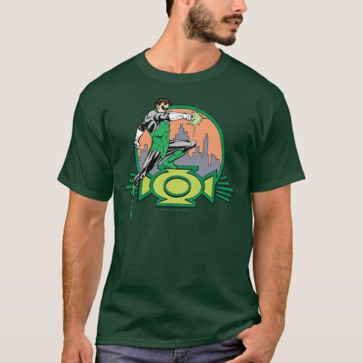 T-shirt Arrière - plan et logo de Green Lantern City (Devant)