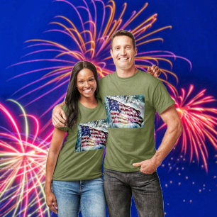 T-shirt Arrière-plan Fireworks