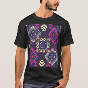 T-shirt Arrière - plan géométrique tribal, primitif.