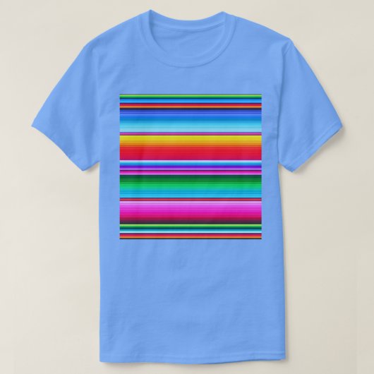 T-shirt Arrière - plan mexicain Poncho motif sans couture (Design devant)