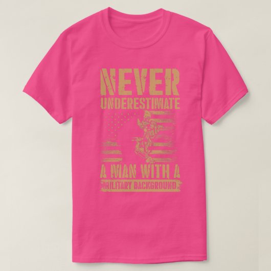 T-shirt Arrière - plan militaire (Design devant)