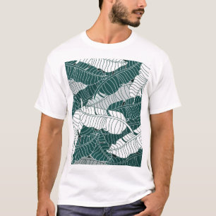 T-shirt Arrière - plan Motif Feuille vintage