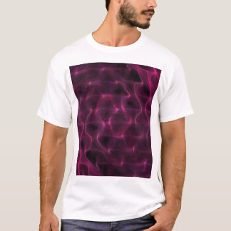 T-shirt Arrière - plan noir des vagues Abstraites colorées