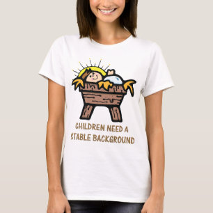 T-shirt arrière - plan stable de jesus