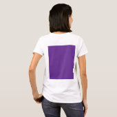 T-shirt arrière - plan violet avec bordure blanche (Dos entier)