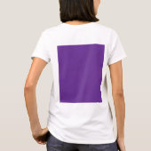 T-shirt arrière - plan violet avec bordure blanche (Dos)