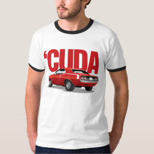 T-shirt 'Arrière rouge de Cuda avec le texte