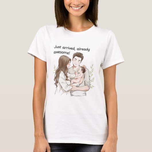 T-shirt Arrivé, Déjà génial (Devant)