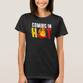 T-shirt Arrivée Dans Chaud Flaming Pepper Pun Pour La Nour (Devant)