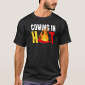 T-shirt Arrivée Dans Chaud Flaming Pepper Pun Pour La Nour (Devant)