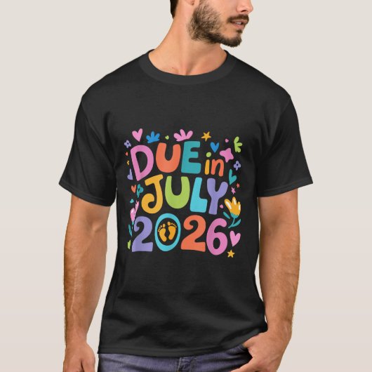 T-shirt Arrivée juillet 2026 Enceinte Future Maman Mère (Devant)