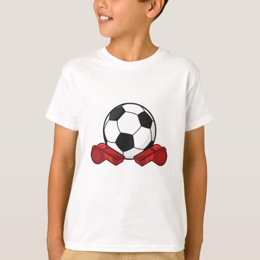 T-shirt Arrivée sifflet & balle de football (Devant)