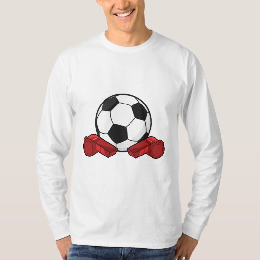 T-shirt Arrivée sifflet & balle de football (Devant)