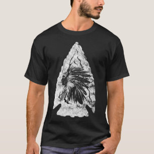 T-shirt Arrowhead Hunter Indian Chief Relic Hunter Native