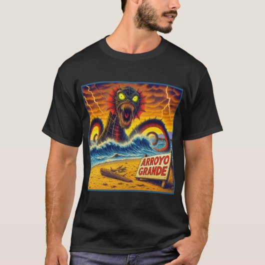T-SHIRT ARROYO GRANDE - "BEAST OF THE BREAKERS". (Devant)