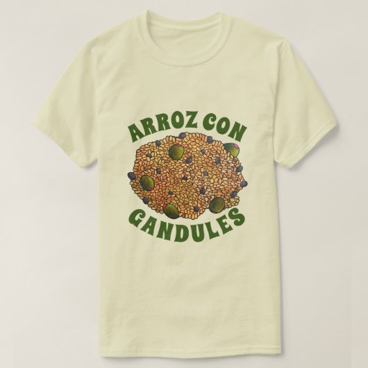 T-shirt Arroz con Gandules Pois de riz alimentaire portori (Design devant)
