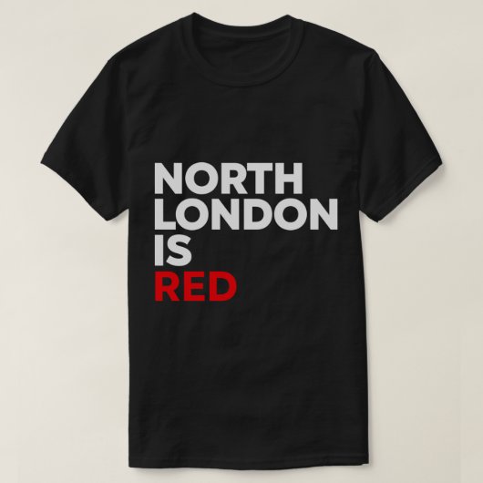 T-shirt Arsenal Nord Londres est rouge (Design devant)