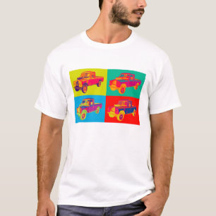 T-shirt Art 1971 de bruit coloré de camion pick-up de Lan