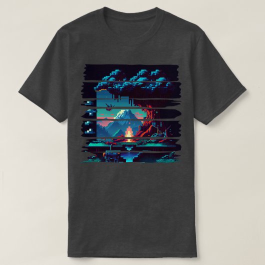 T-shirt Art 8 bits rétro (Design devant)