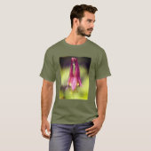 T-shirt Art à colonnes rouge unique (Devant entier)