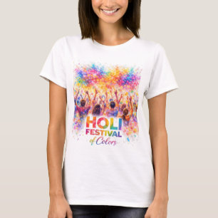 T-shirt Art à l’aquarelle de la foule célébrant le festiva