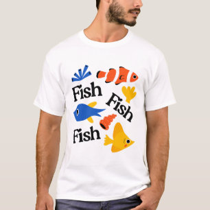 T-shirt art à motif de poisson