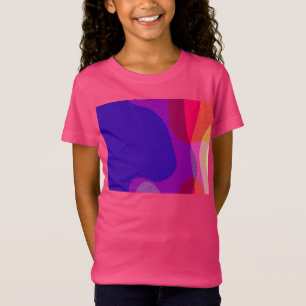 T-Shirt Art Abstrait 4897 - Rose violet orange jaune