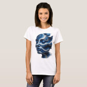 T-shirt Art abstrait argenté ABSTRACT ART Conception abstr (Devant entier)