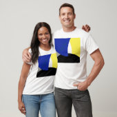 T-shirt Art Abstrait bleu jaune (Unisexe)