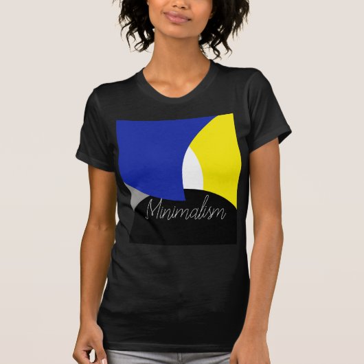 T-shirt Art Abstrait bleu jaune (Devant)