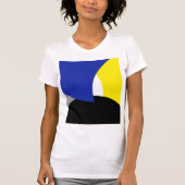 T-shirt Art Abstrait Bleu Jaune (Devant)