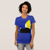 T-shirt Art Abstrait bleu jaune (Devant entier)