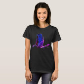 T-shirt Art Abstrait Blue Rosebud Flower Nature (Devant entier)