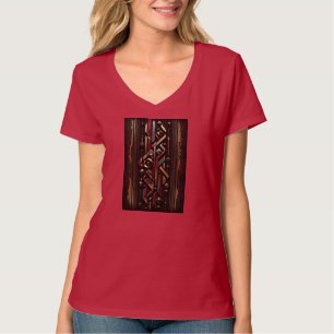 T-shirt Art abstrait calligraphique géométrique 3D royal