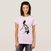T-shirt Art Abstrait - Carte des Philippines (Devant entier)