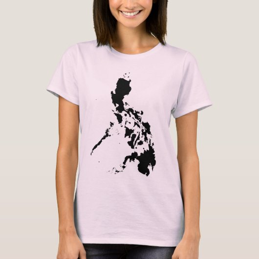 T-shirt Art Abstrait - Carte des Philippines (Devant)