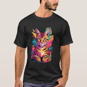 T-shirt Art Abstrait Chat Savannah Chats Savannah