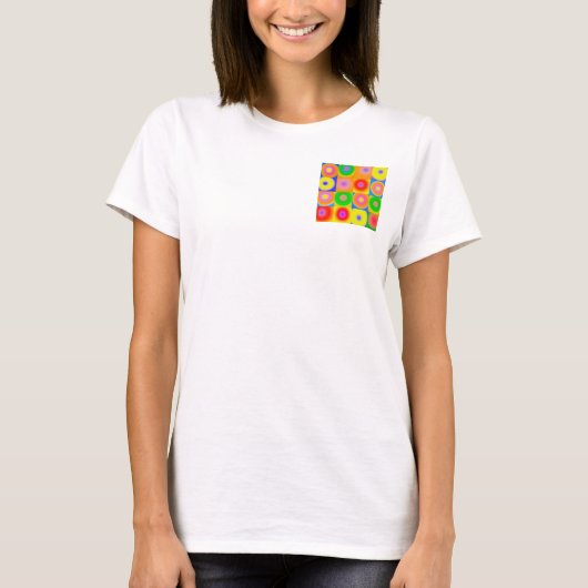 T-shirt Art Abstrait coloré heureux (Devant)