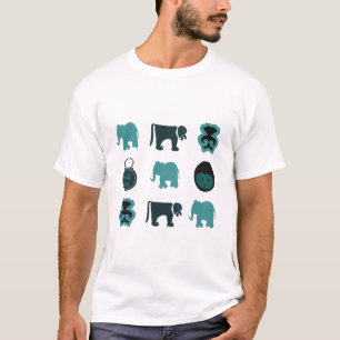 T-shirt Art abstrait d'animaux et de symboles africains