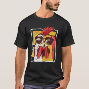 T-shirt Art abstrait de poulet cool